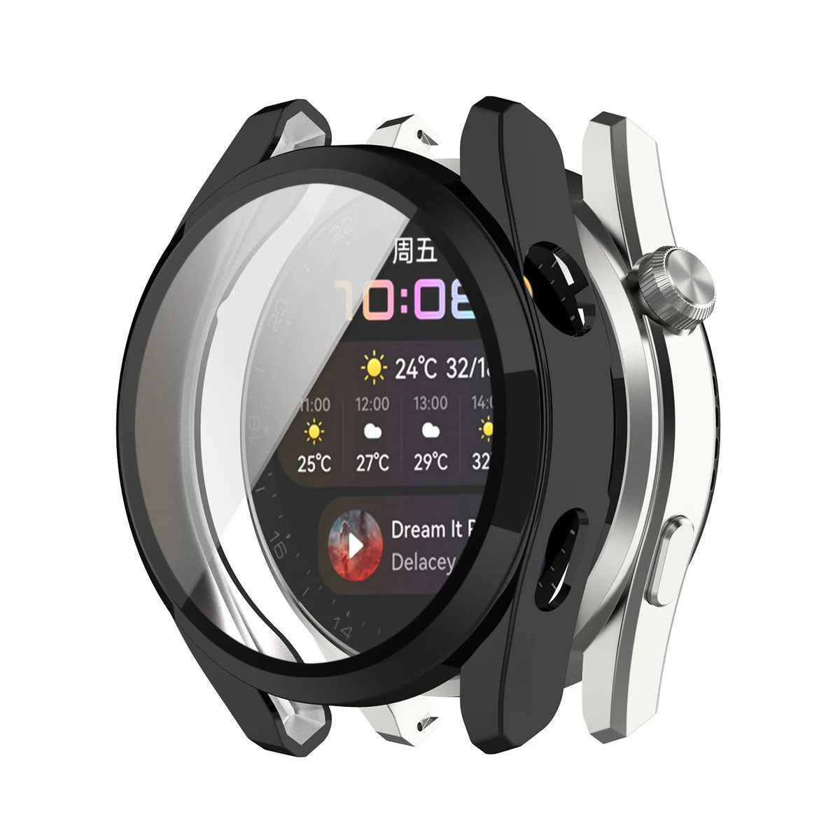 Techsuit - Defense360 Pro + Screen Protector - Huawei Watch 3 - Black