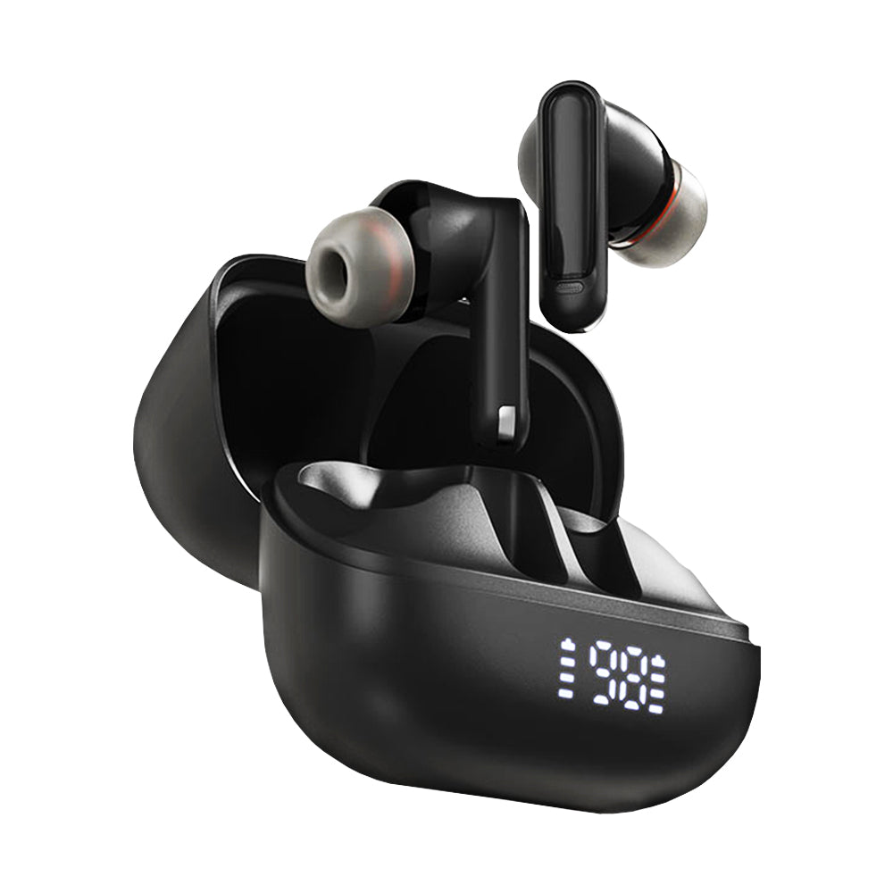 Acefast - Wireless Earbuds (W1) - Type-C, TWS, Bluetooth 5.4, Call Noise Reduction, IPX4, LED Digital Display - Black