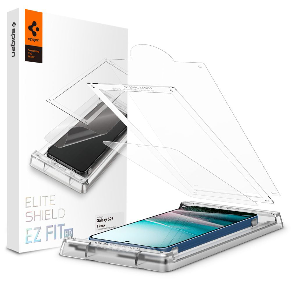 Spigen - Elite Shield EZ Fit HD (AFL09087) - Samsung Galaxy S25 Plus - Clear