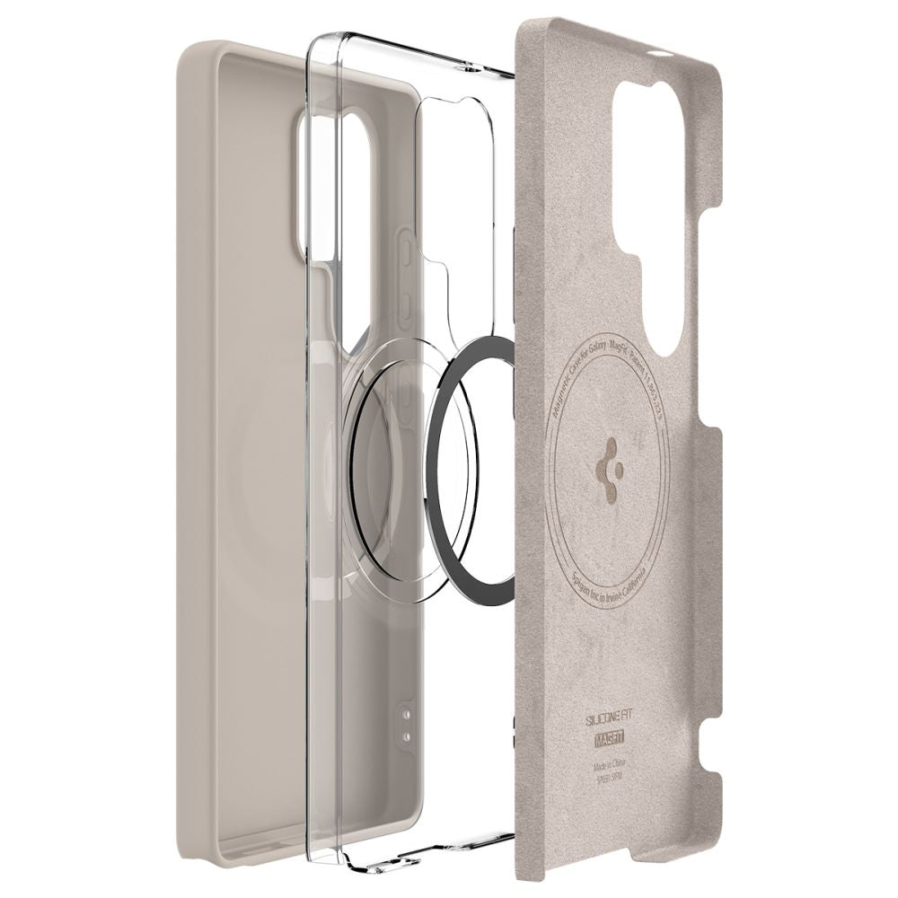 Spigen - Silicone Fit MagSafe (ACS09165) - Samsung Galaxy S25 Ultra - Natural Titanium