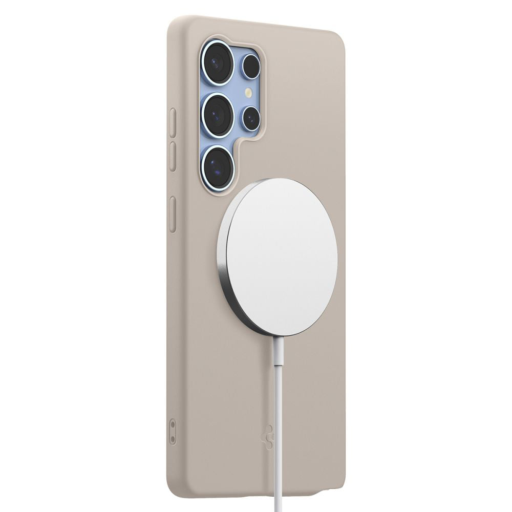 Spigen - Silicone Fit MagSafe (ACS09165) - Samsung Galaxy S25 Ultra - Natural Titanium