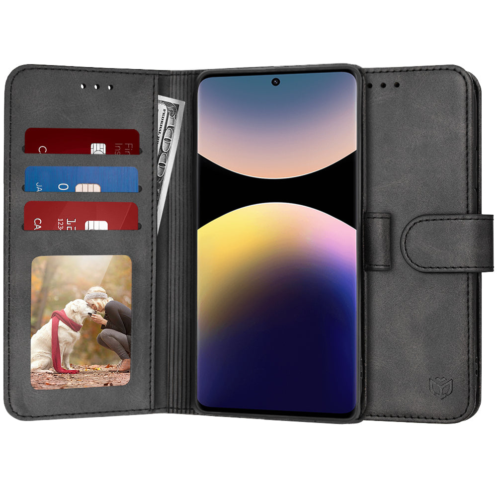 Techsuit - Diary Book - Xiaomi Redmi Note 14 Pro+ 5G - Black