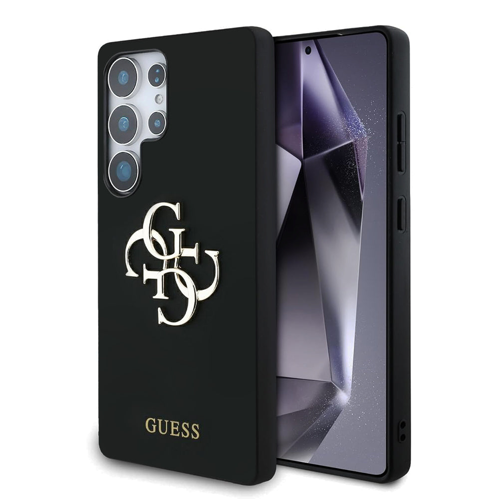 Husa pentru Samsung Galaxy S25 Ultra - Guess Silicone 4G Big Metal Logo (GUHCS25LS4SMDK) - Black