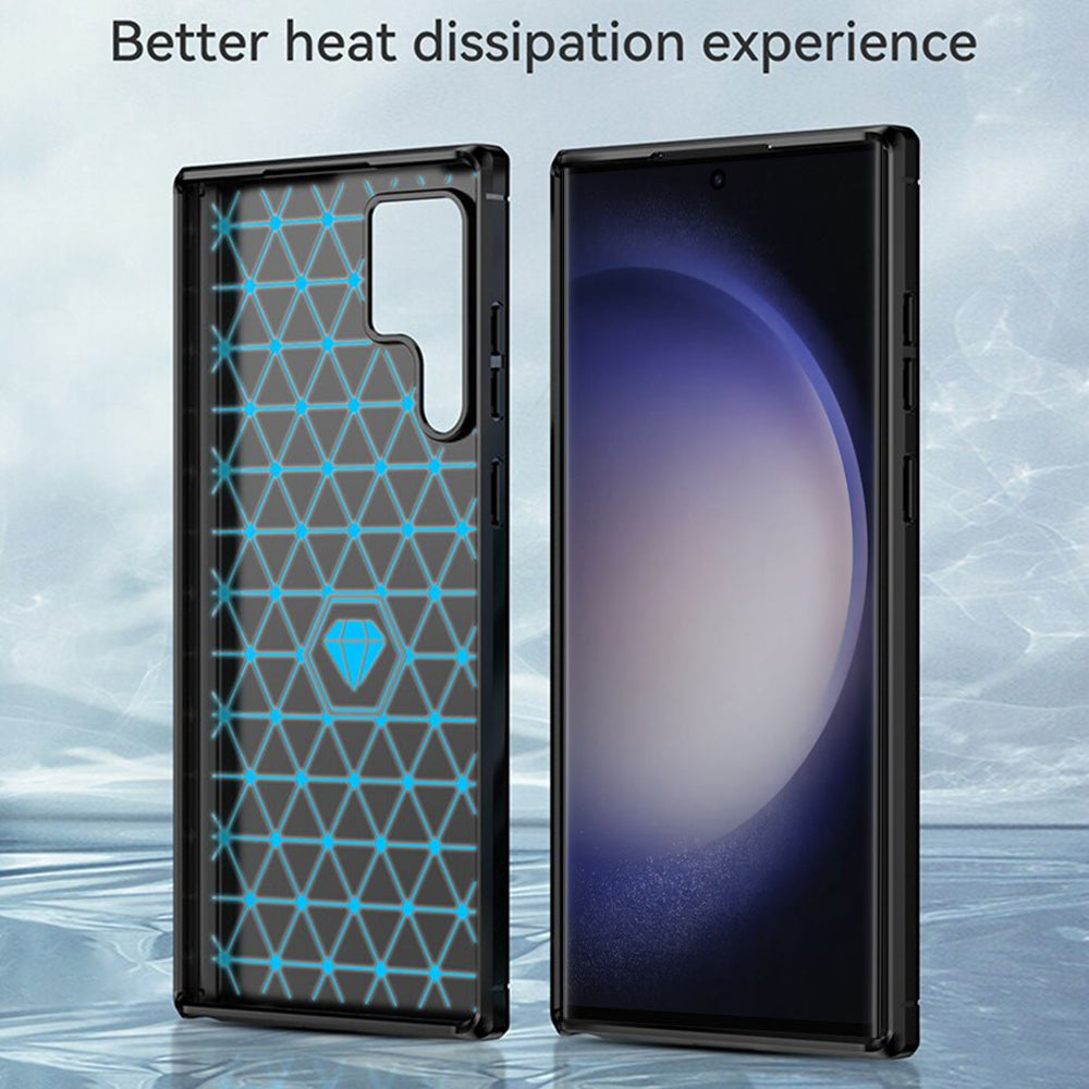 Techsuit - Carbon Silicone - Samsung Galaxy S23 Ultra - Black