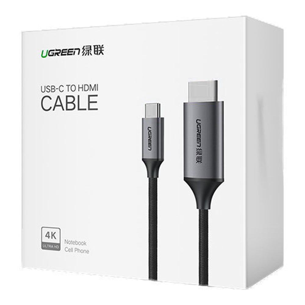 Ugreen Adaptor Ugreen Video Cable Adapter MM142 (50570), Type-C to HDMI, 4K@60Hz, 1.5m, Negru / Gray – imagine 7
