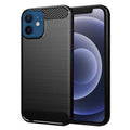 TechSuit Husa de protectie Techsuit Carbon Silicone compatibil cu iPhone 12 / iPhone 12 Pro, Negru