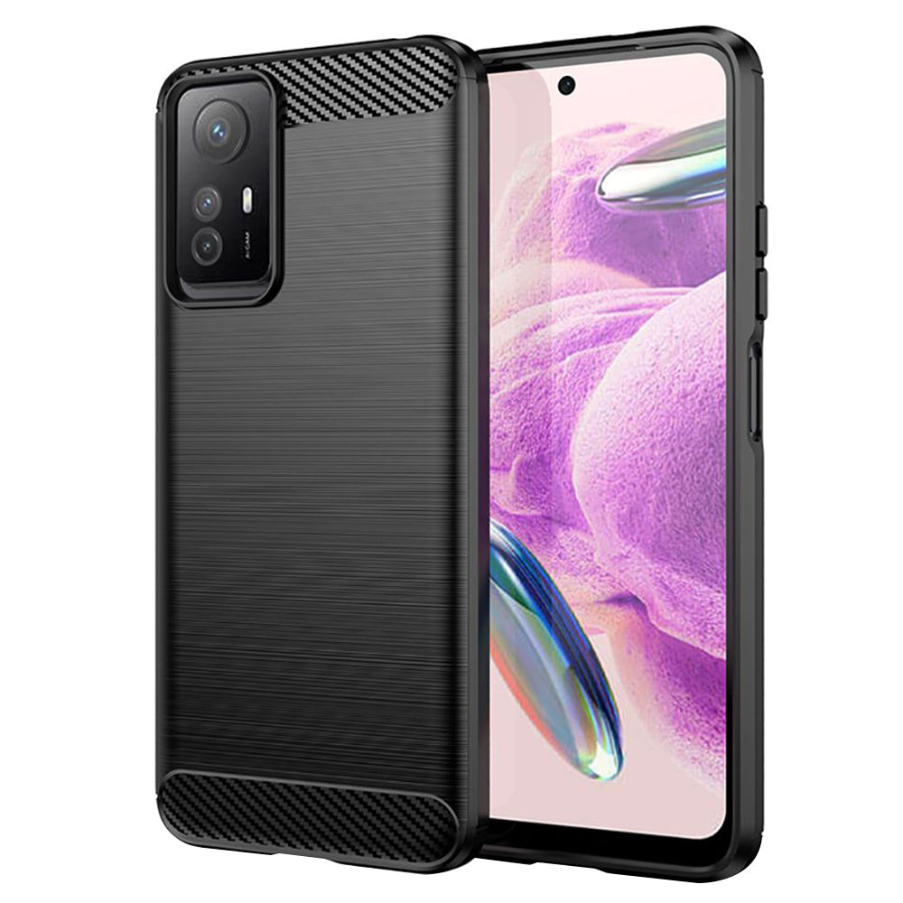 Techsuit - Carbon Silicone - Xiaomi Redmi Note 12S - Black