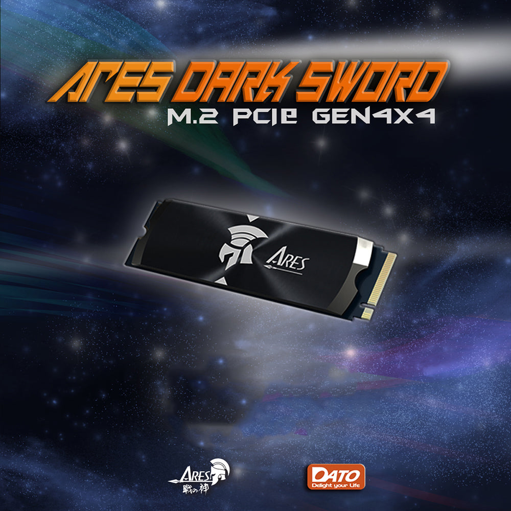 Dato - Internal Solid State Drive SSD Ares Dark Sword (ARSDSK-8TB) - PCIe Gen4x4, 8TB, Up to 7200MB/s, Notebook, PS5 - B
