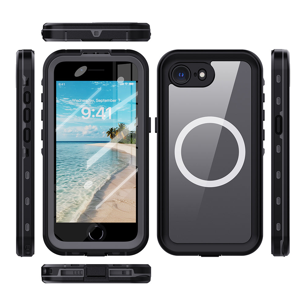 ShellBox Husa de protectie ShellBox Waterproof IP68 compatibil cu iPhone 16e / iPhone 17e, Negru – imagine 2