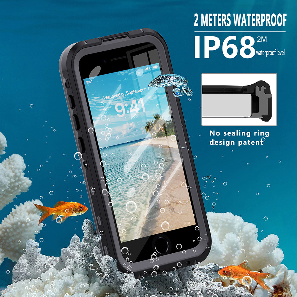ShellBox Husa de protectie ShellBox Waterproof IP68 compatibil cu iPhone 16e / iPhone 17e, Negru – imagine 3