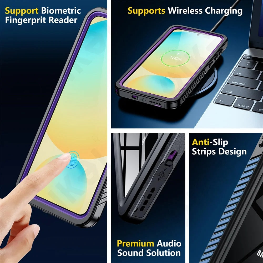 ShellBox - Waterproof IP68 Case - Samsung Galaxy S25 - Black
