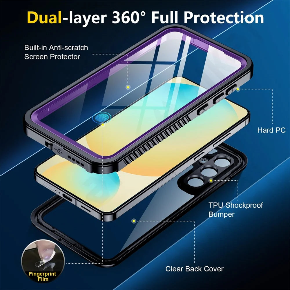 ShellBox - Waterproof IP68 Case - Samsung Galaxy S25 - Black