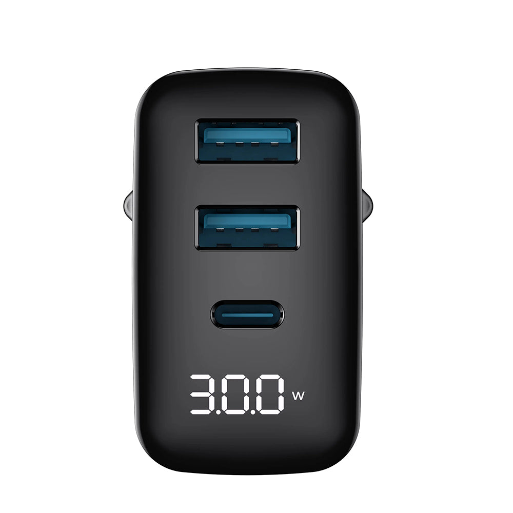 Havit - Wall Charger (UCLE001 EU) - 2x USB, Type-C, 30W, GaN Technology - Black