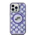 Karl Lagerfeld - IML MagSafe (KLHMP15SHMCKMHU) - iPhone 15 - Purple Monogram Karl&Choupette Head
