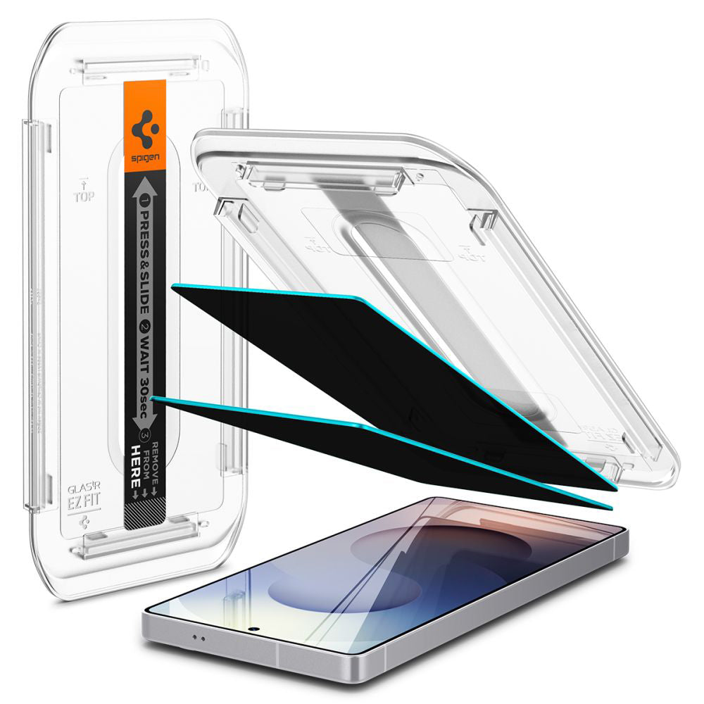 Spigen - (2 pack) Glas.tR EZ-FIT HD (AGL09335) - Samsung Galaxy S25 Ultra - Privacy