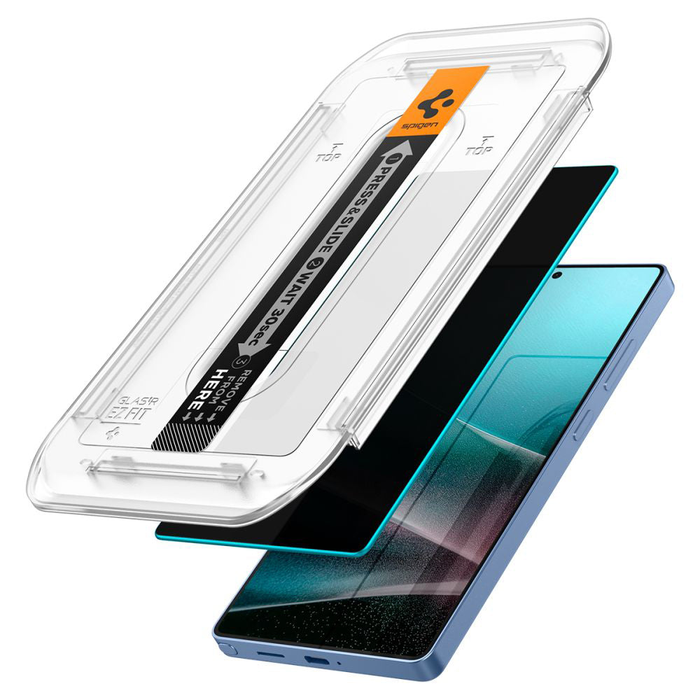Spigen - (2 pack) Glas.tR EZ-FIT HD (AGL09335) - Samsung Galaxy S25 Ultra - Privacy