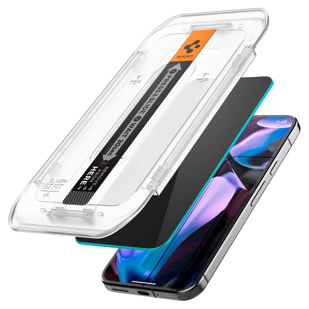 Folie de protectie Spigen Glas.tR EZ-FIT compatibil cu Google Pixel 9 Pro XL, Privacy