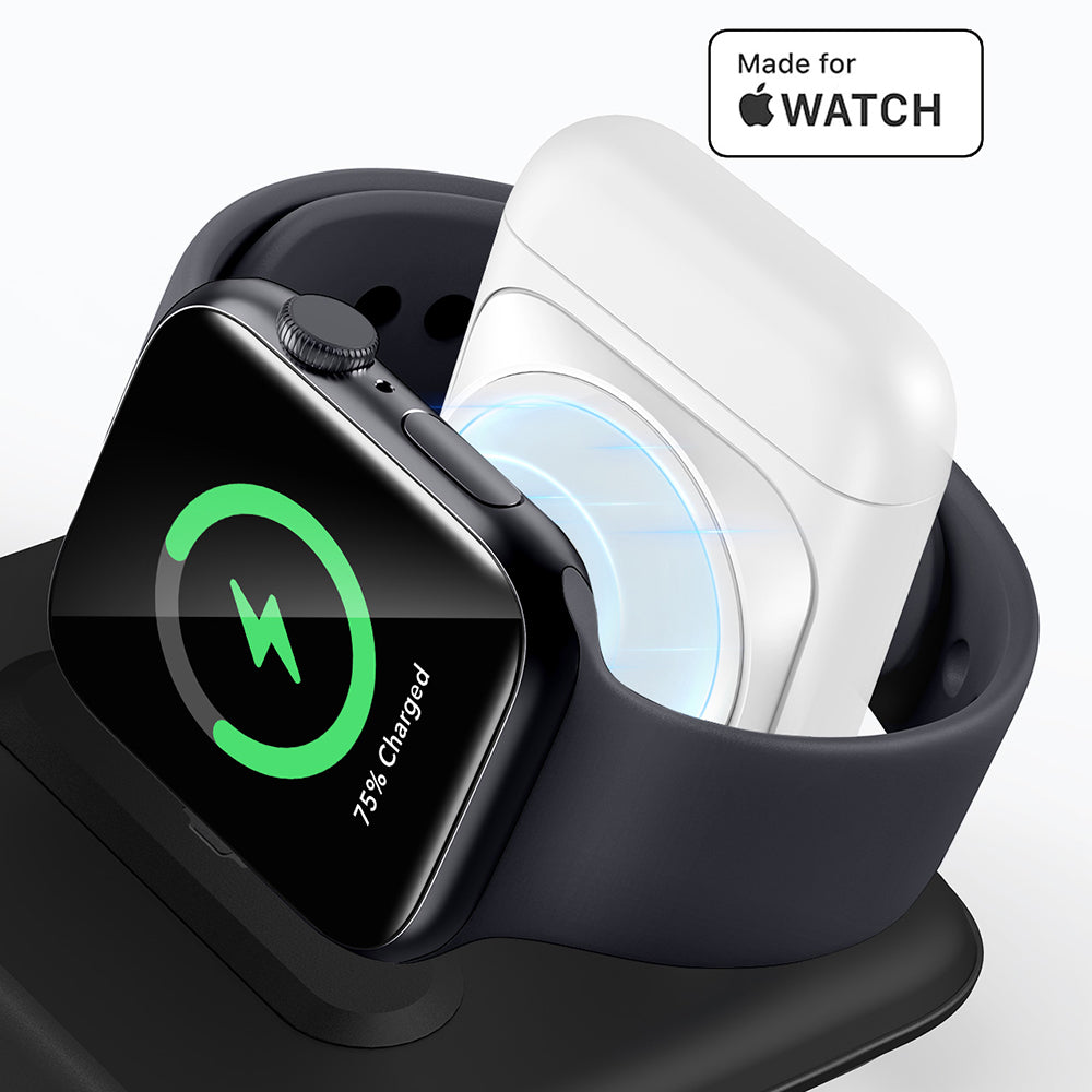 ESR - Premium 3in1 Travel Wireless Charging Set (2C569) - with Bag Accessories, for iPhone, MFi Apple Watch, AirPods, Qi