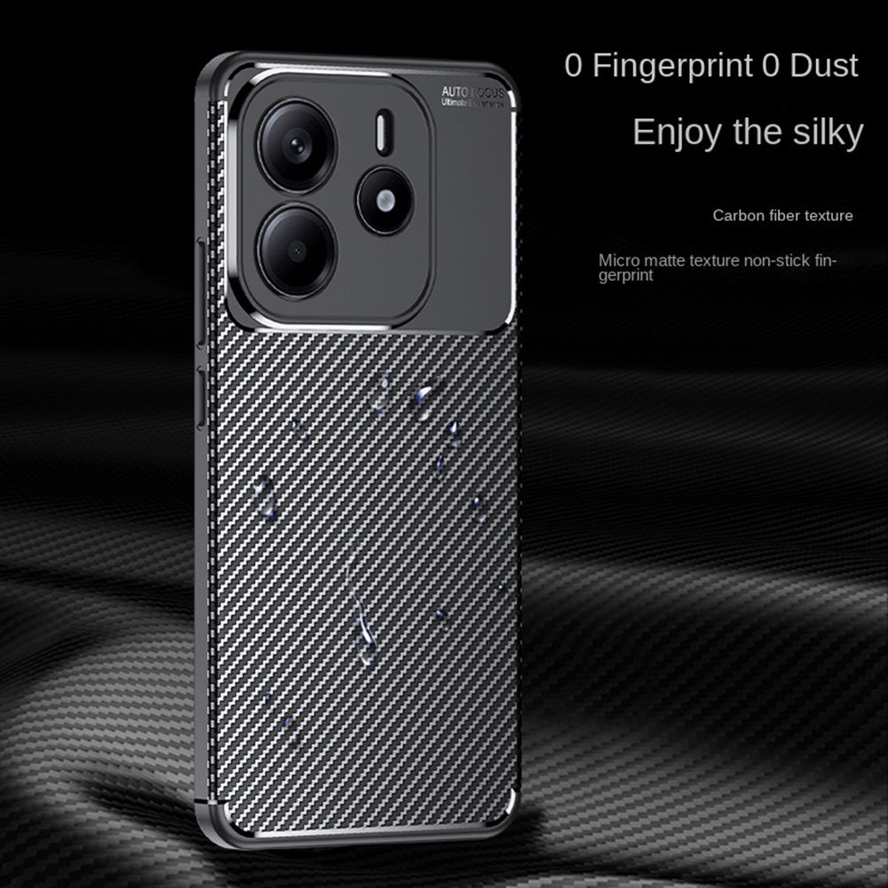 Techsuit - CarbonFiber - Xiaomi Redmi Note 14 4G (Regional) - Black