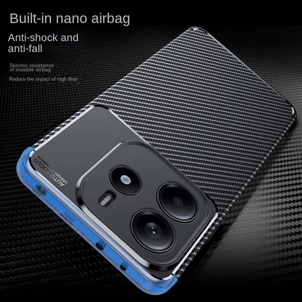 Techsuit - CarbonFiber - Xiaomi Redmi Note 14 4G (Regional) - Black