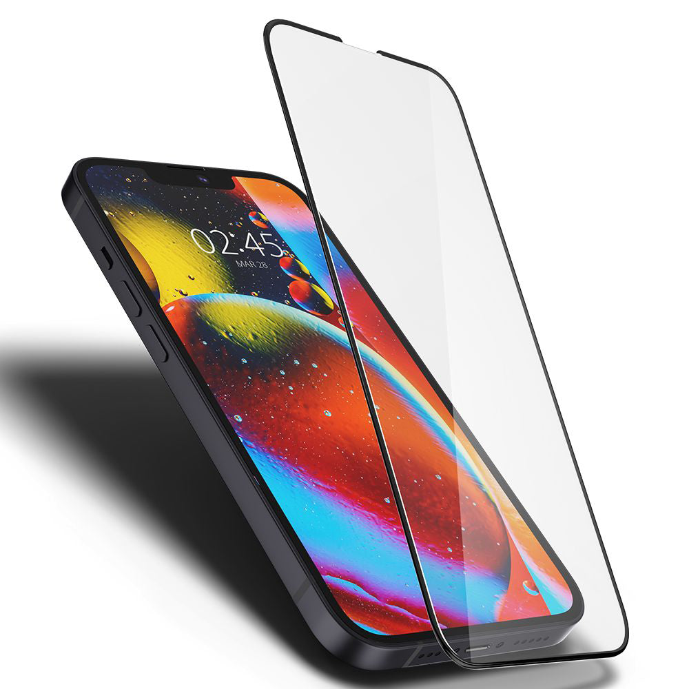 Spigen - Glas.tR Slim (AGL03392) - iPhone 13 / iPhone 13 Pro / iPhone 14 / iPhone 16e / iPhone 17e - Black