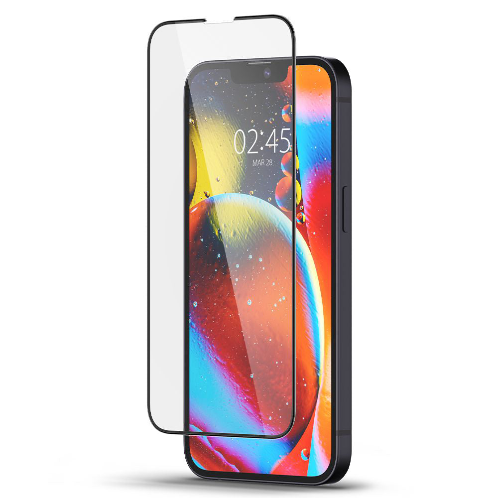 Spigen - Glas.tR Slim (AGL03392) - iPhone 13 / iPhone 13 Pro / iPhone 14 / iPhone 16e / iPhone 17e - Black