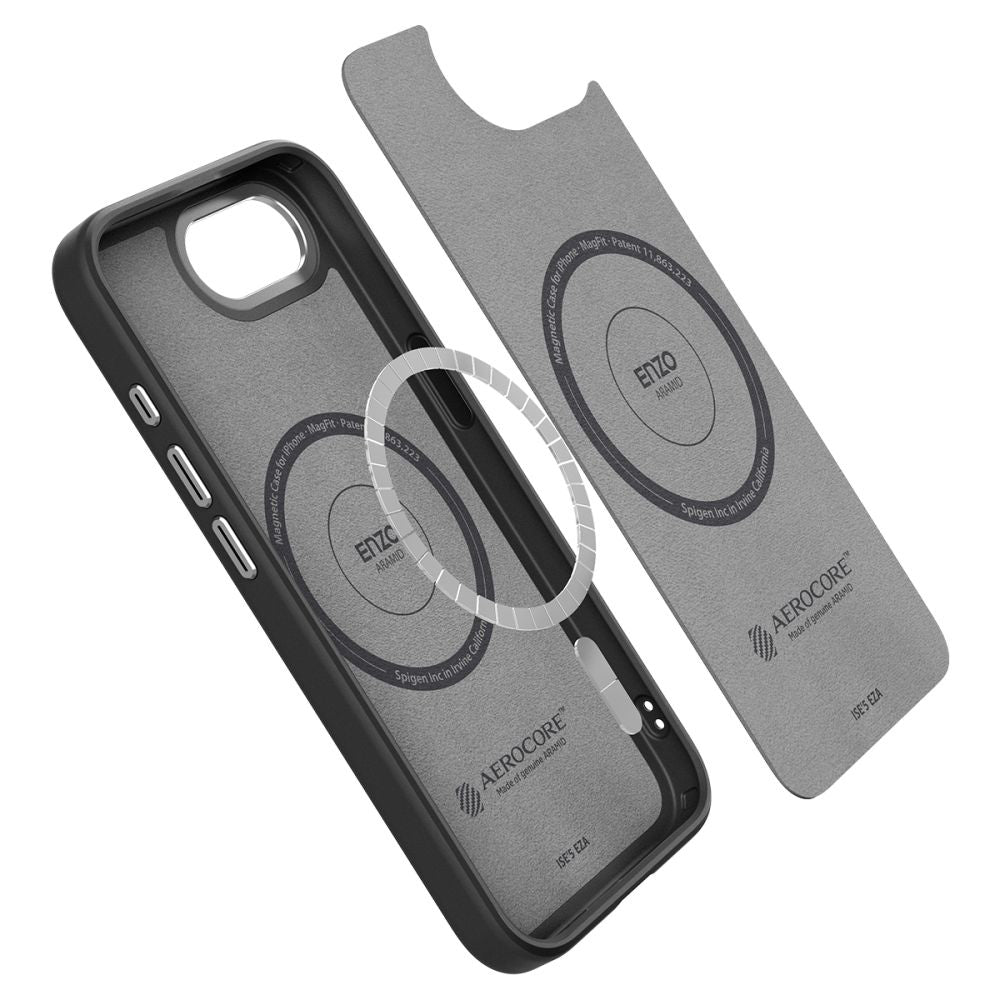 Spigen - Enzo Aramid MagSafe (ACS09153) - iPhone 16e / iPhone 17e - Matte Black