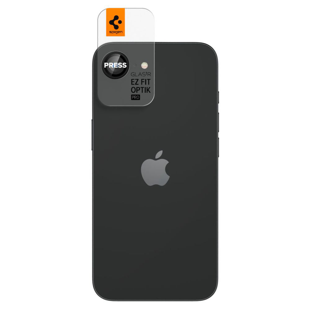 Spigen - (2 pack) Optik.tR EZ Fit Pro Camera Glass (AGL09279) - iPhone 16e / iPhone 17e - Black