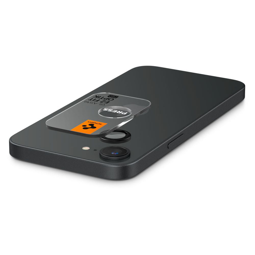 Spigen - (2 pack) Optik.tR EZ Fit Pro Camera Glass (AGL09279) - iPhone 16e / iPhone 17e - Black