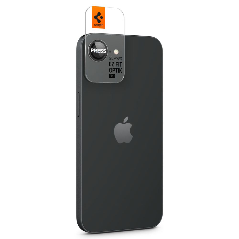 Spigen - (2 pack) Optik.tR EZ Fit Pro Camera Glass (AGL09279) - iPhone 16e / iPhone 17e - Black