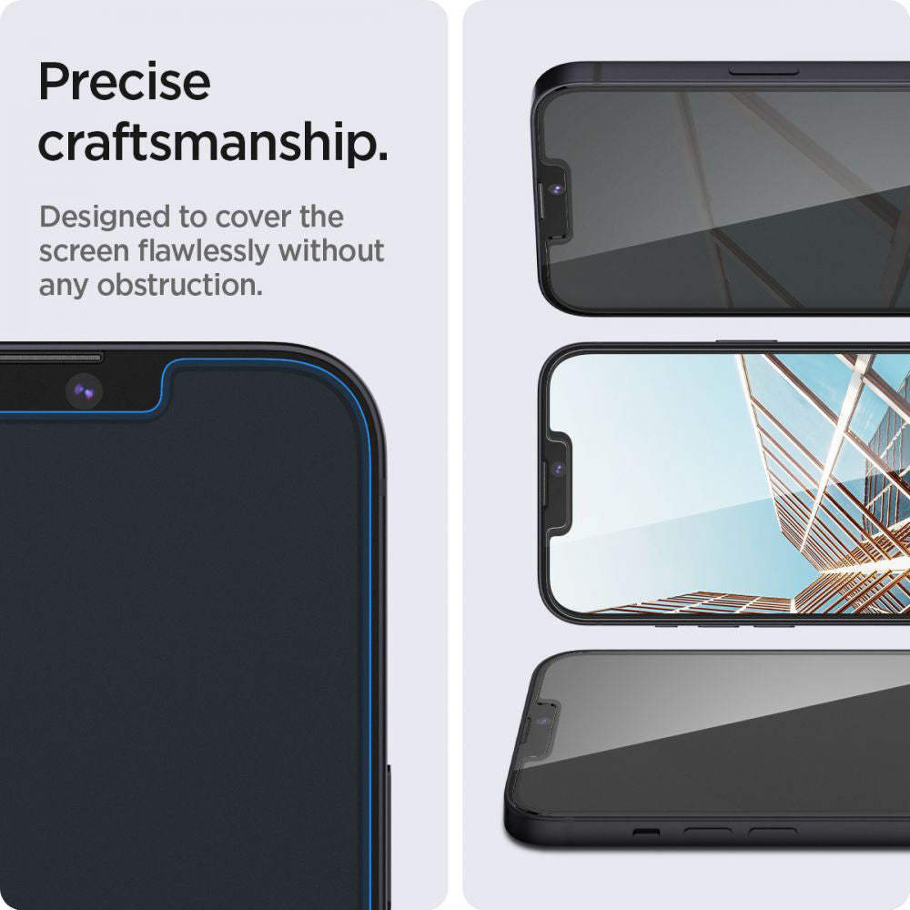 Spigen - Glas.tR Slim (AGL03393) - iPhone 13 / iPhone 13 Pro / iPhone 14 / iPhone 16e / iPhone 17e - Privacy