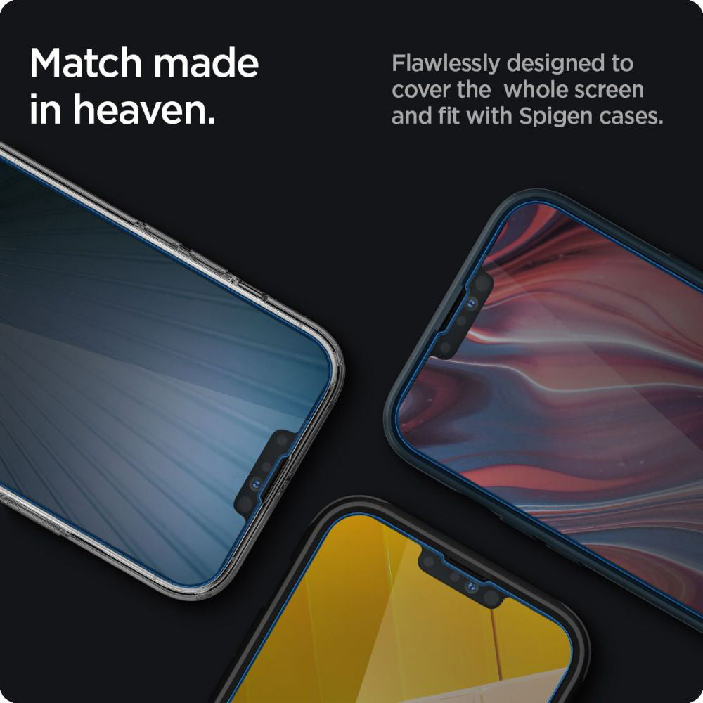 Spigen - Glas.tR Slim (AGL03393) - iPhone 13 / iPhone 13 Pro / iPhone 14 / iPhone 16e / iPhone 17e - Privacy