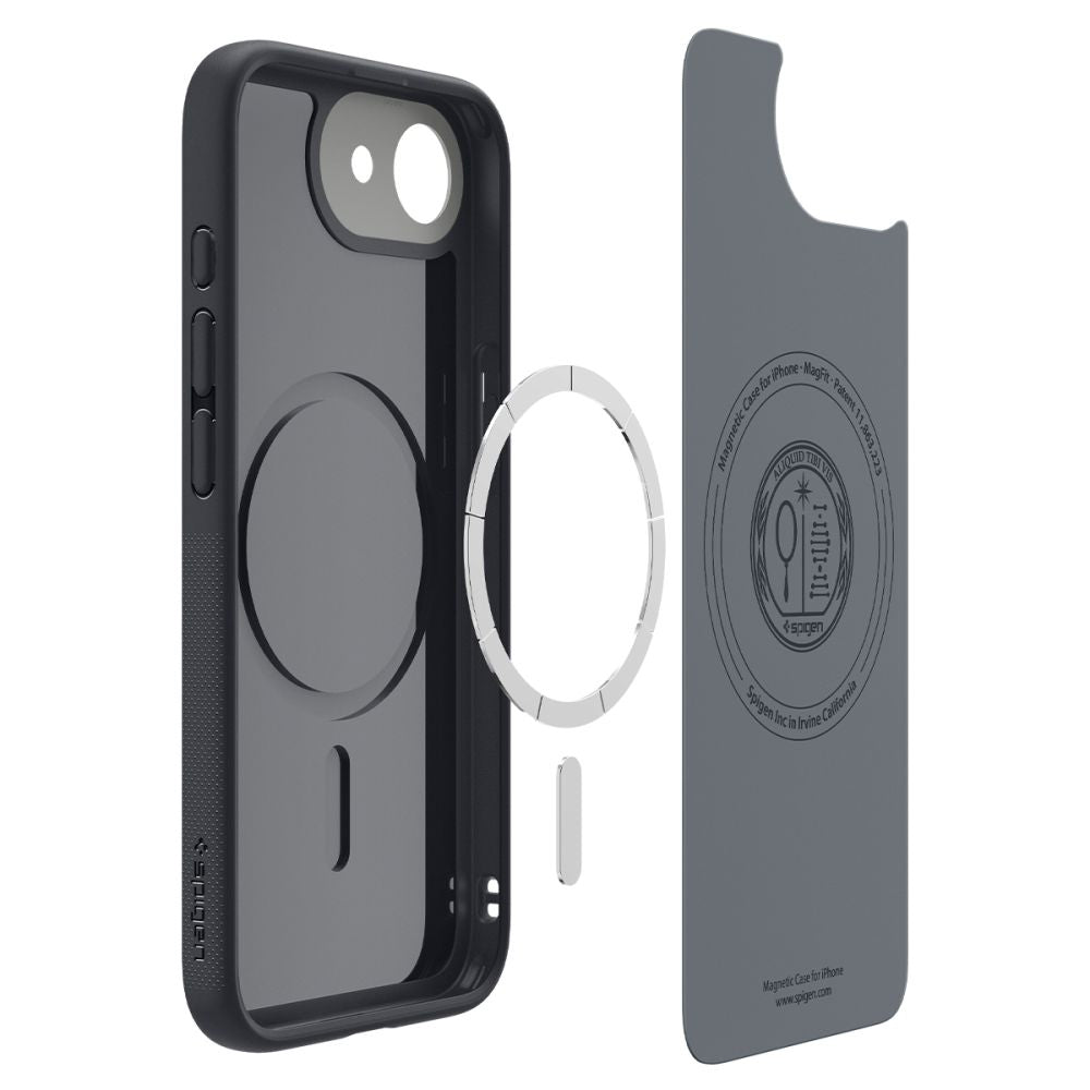 Spigen Husa de protectie Spigen Caseology Nano Pop MagSafe (ACS09155) compatibil cu iPhone 16e / iPhone 17e, Negru Sesam