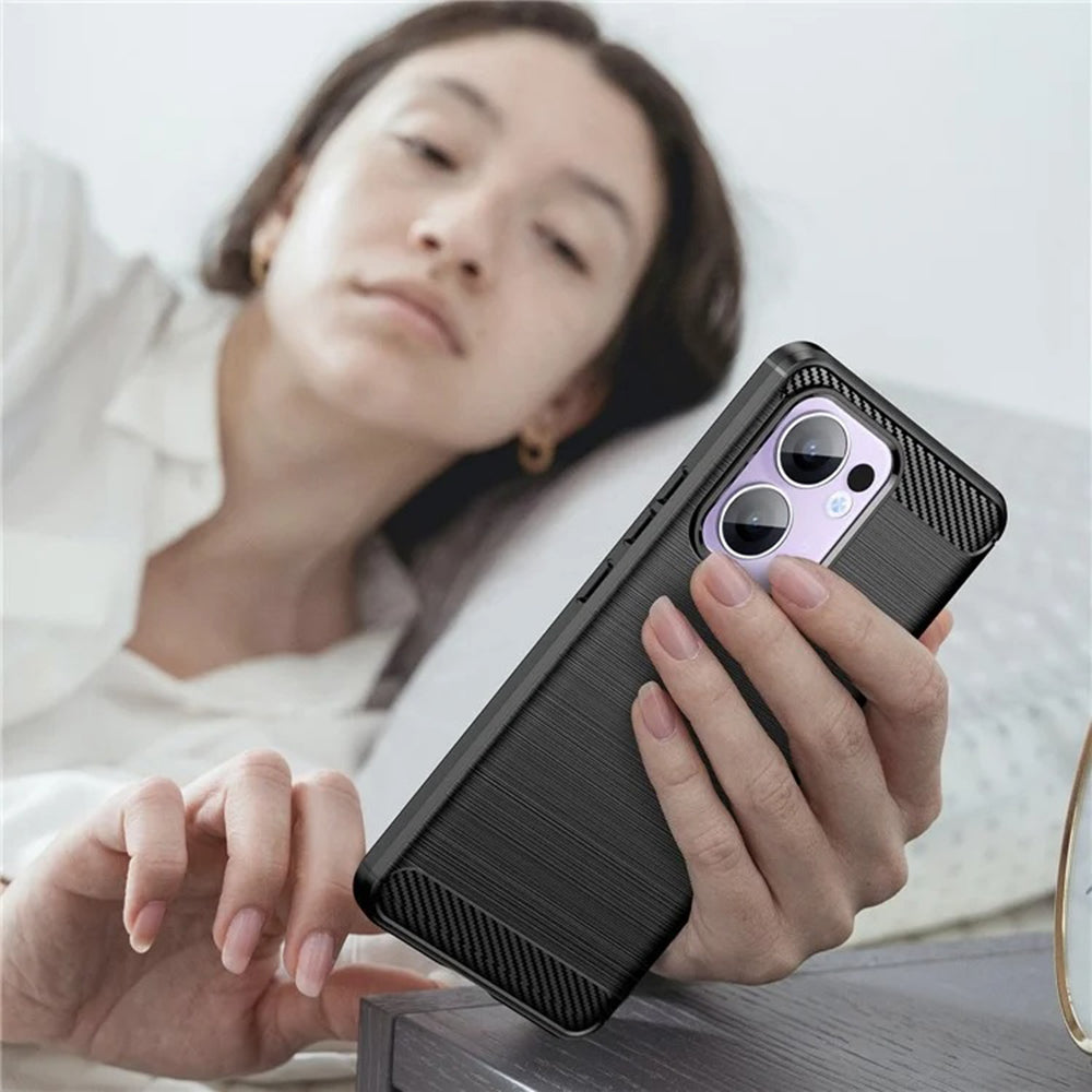 Techsuit - Carbon Silicone - Oppo Reno13 Pro - Black
