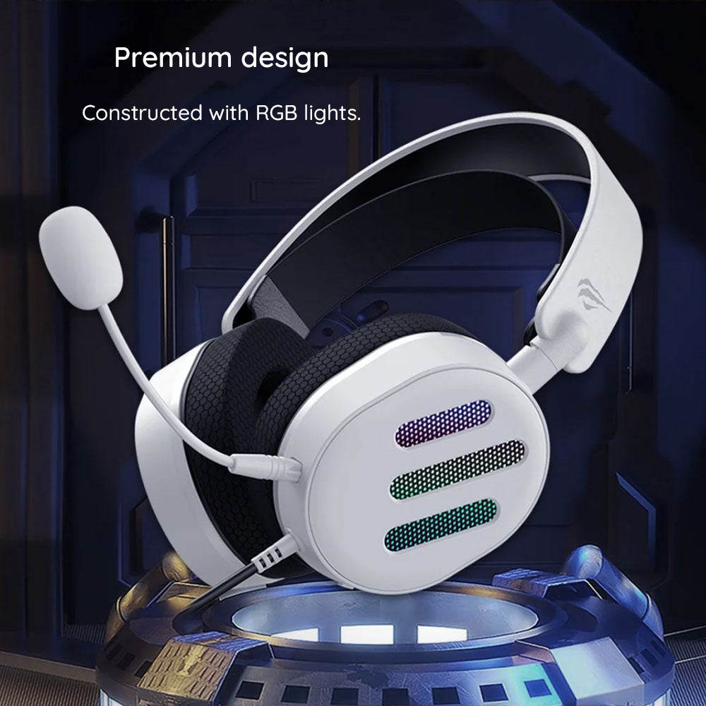 Havit - Gaming Headphones (H2038U) - with Microphone, 50mm Speaker, USB, 2m - Black