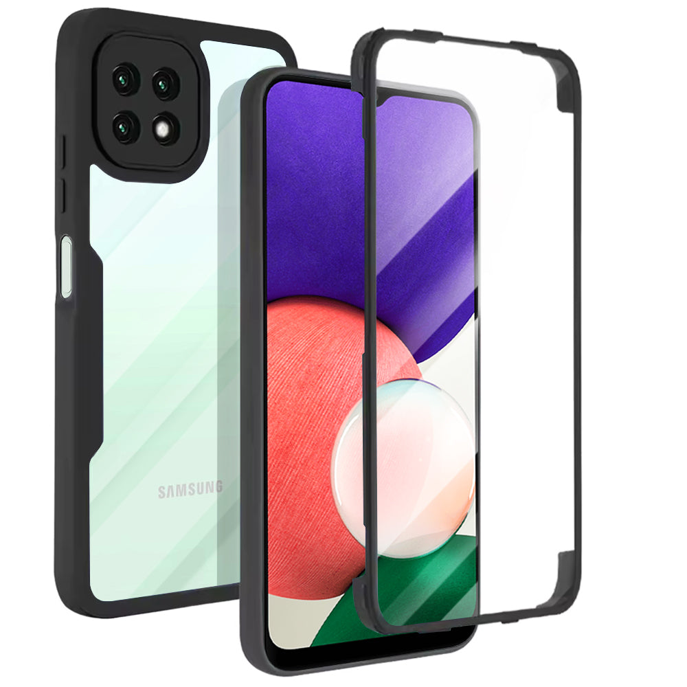 Techsuit - ColorVerse 360 Series + Screen Protector - Samsung Galaxy A22 5G - Black