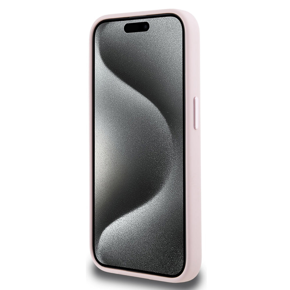 Karl Lagerfeld - Silicone MagSafe (KLHMP15LSCMKMPCP) - iPhone 15 Pro - Pink Shadow Metal Initial