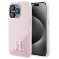 Karl Lagerfeld - Silicone MagSafe (KLHMP15LSCMKMPCP) - iPhone 15 Pro - Pink Shadow Metal Initial