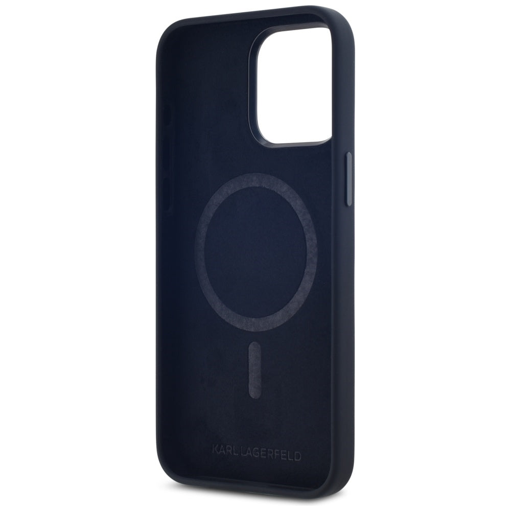 Karl Lagerfeld - Silicone MagSafe (KLHMP15LSCMKMPCK) - iPhone 15 Pro - Shadow Metal Initial