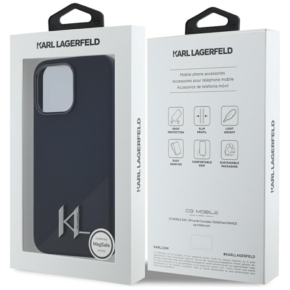 Karl Lagerfeld - Silicone MagSafe (KLHMP15LSCMKMPCK) - iPhone 15 Pro - Shadow Metal Initial