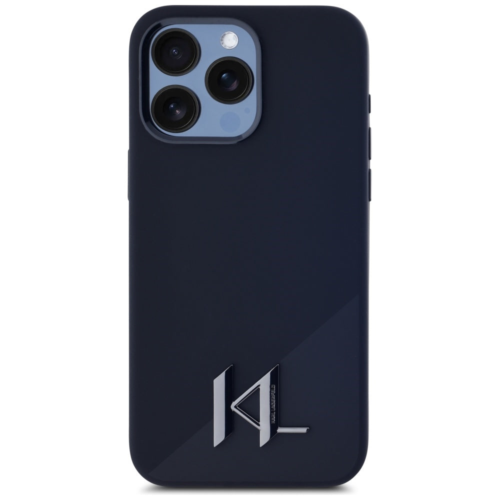 Karl Lagerfeld - Silicone MagSafe (KLHMP15LSCMKMPCK) - iPhone 15 Pro - Shadow Metal Initial