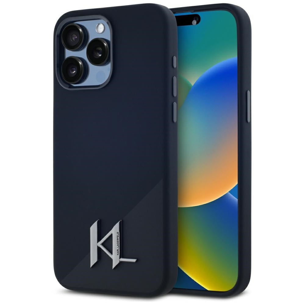 Karl Lagerfeld - Silicone MagSafe (KLHMP15LSCMKMPCK) - iPhone 15 Pro - Shadow Metal Initial