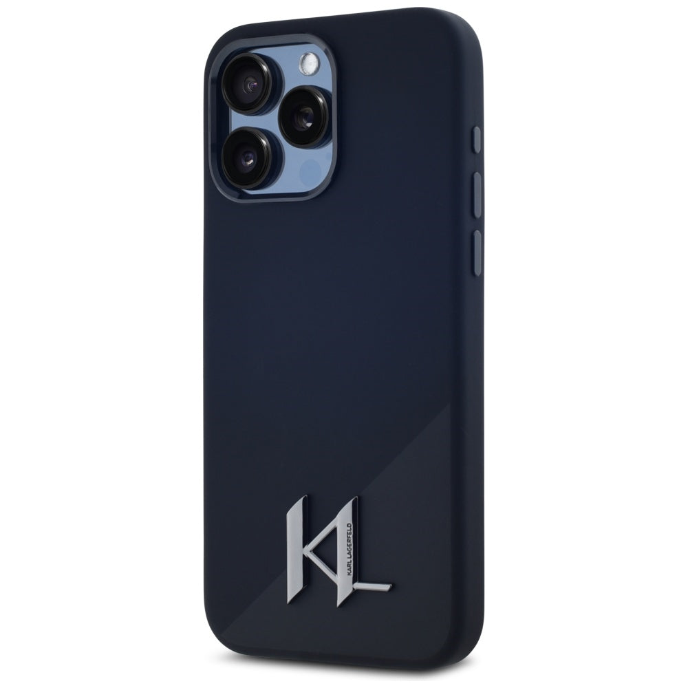 Karl Lagerfeld - Silicone MagSafe (KLHMP15LSCMKMPCK) - iPhone 15 Pro - Shadow Metal Initial