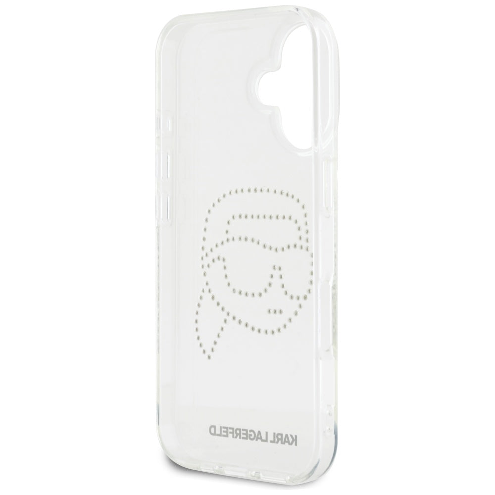 Karl Lagerfeld - IML Rhinestones (KLHCP16SHKHDCELT) - iPhone 16 - Karl Head Transparent