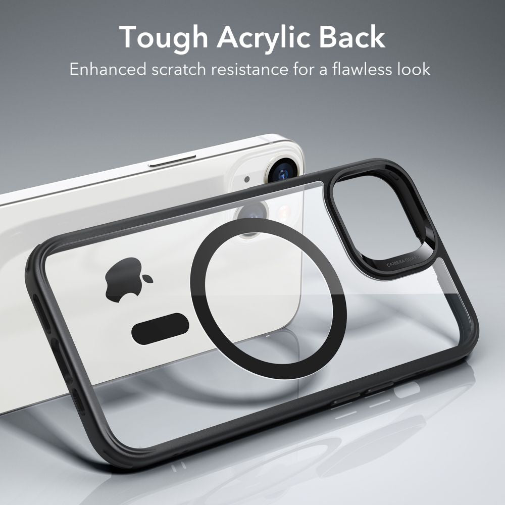 ESR Husa de protectie ESR Classic Hybrid HaloLock compatibil cu iPhone 14 / iPhone 13, Transparent Black – imagine 5