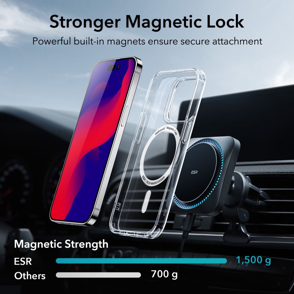 ESR - Classic Hybrid HaloLock - iPhone 14 Pro - Clear