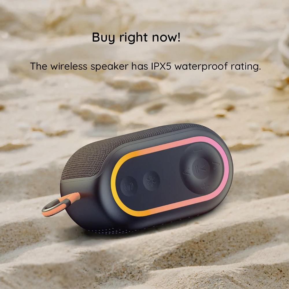 Havit - Wireless Speaker (SK809BT) - USB-C, Bluetooth 5.3, TWS, TF, USB, FM, AUX, Hands-Free Call, RGB, IPX5, 1200mAh - 