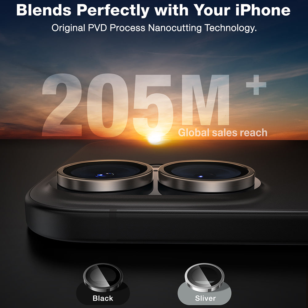 Torras - Lensguard Camera Protector - iPhone 16 / iPhone 16 Plus - Black