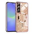 TechSuit Husa de protectie Techsuit Luxury Glitter MagSafe compatibil cu Samsung Galaxy A36 5G / A56 5G, Roz Auriu