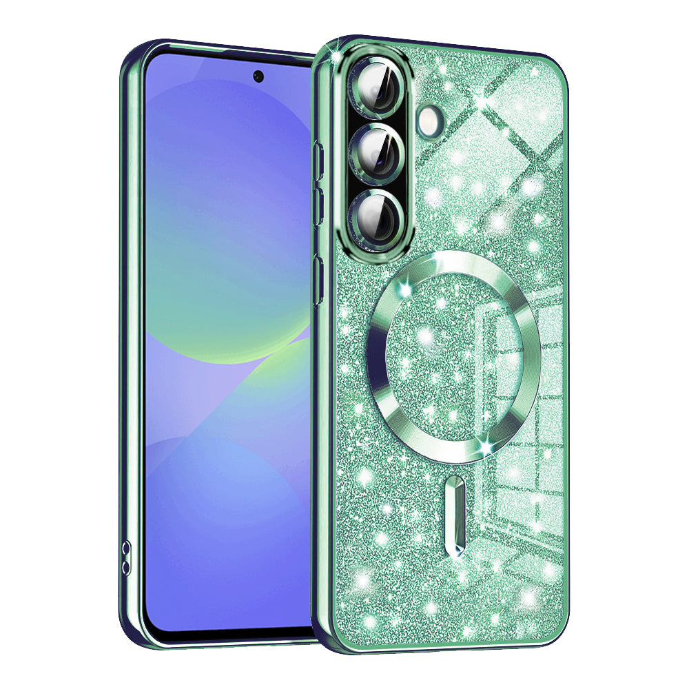 Techsuit - Luxury Glitter MagSafe - Samsung Galaxy A36 5G / A56 5G - Light Green